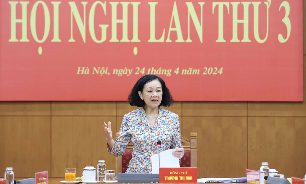 Thường trực Ban Bí thư Trương Thị Mai chủ trì Hội nghị lần thứ ba Ban Chỉ đạo Trung ương về quản lý biên chế
